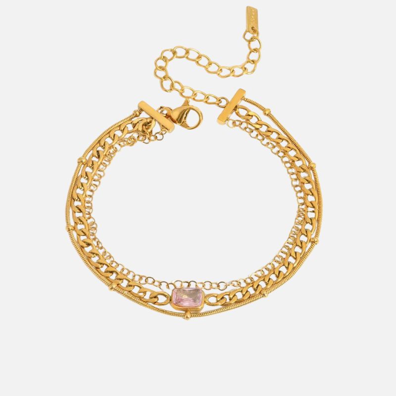 Lot de 2  Bracelet Femme Multirang Bohème Doré