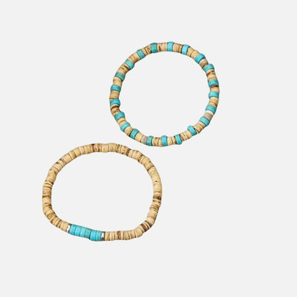 Lot 2 Bracelets Homme Perles Coco