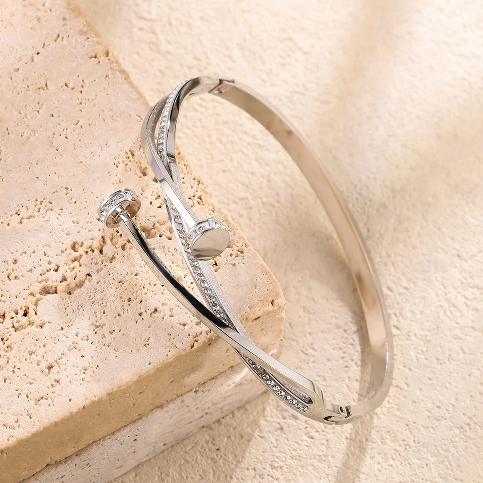 Lot 3 Bracelet Acier Inoxydable Élégance Sculptée Au Poignet