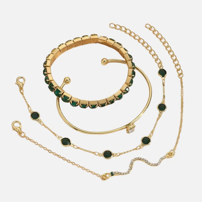 Lot 4 Bracelet Femme Multirang Vert