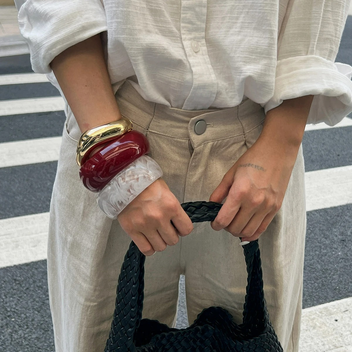 Gros Bracelet Femme Sculptural