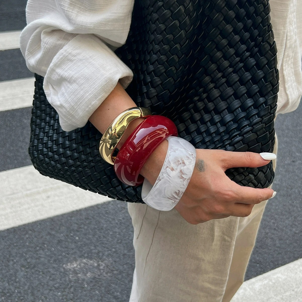 Gros Bracelet Femme Sculptural